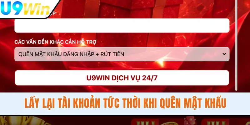 Lấy lại tài khoản tức thời khi quên mật khẩu